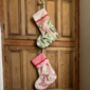 Luxury Mistletoe Christmas Stocking 100% Cotton, thumbnail 5 of 6