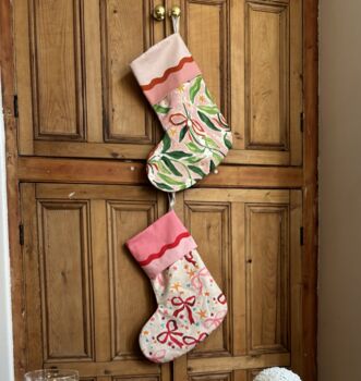 Luxury Mistletoe Christmas Stocking 100% Cotton, 5 of 6