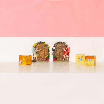 Fairy Door Garden Ornaments Mini 2pc Set Outdoor Pixies, 6 of 12