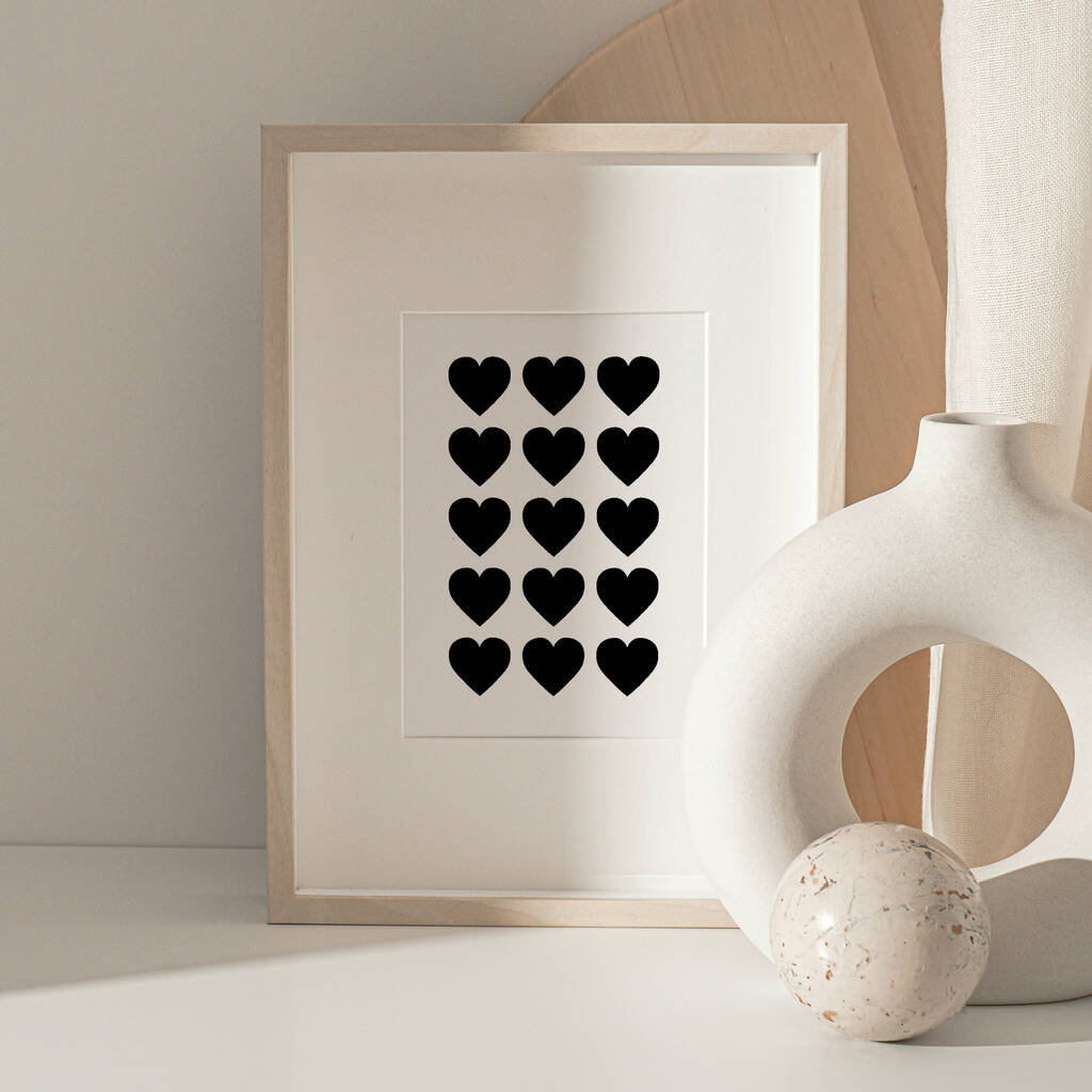 Minimalist Hearts Print, 1 of 5