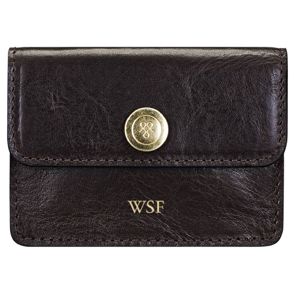 Personalised Women's Leather Card Holder 'Portofino' By Maxwell Scott