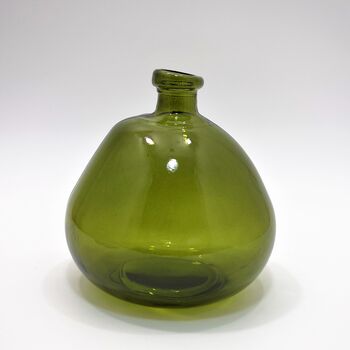 Recycled Glass Vase | 23cm Blown Glass | Eight Colours, 12 of 12