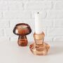 Mushroom Duel Glass Candle Holder : Set Of Two, thumbnail 3 of 6