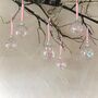 Set Of Six Bright Pink Baubles Tree Decor Ornaments, thumbnail 2 of 7