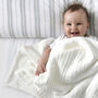 Personalised White Cable Blanket And Bunny Comforter, thumbnail 9 of 12
