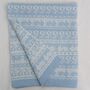 Cashmere Baby Blanket In Blue, thumbnail 3 of 7