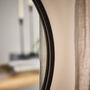 Curzon Circular Black Iron Wall Mirror, thumbnail 4 of 5