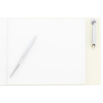 Personalised Boofle Wedding Hardback Guest Book And Pen, 5 of 6