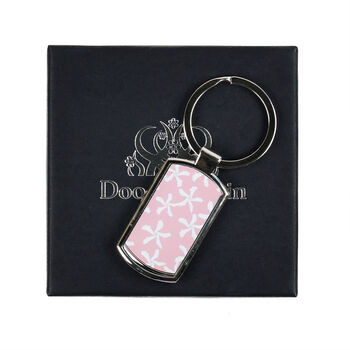 Pink Jasmine Flower Millefiori Handprinted Keyring, 3 of 12
