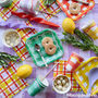 Colourful Gingham Square Paper Plates Pack Of 12, thumbnail 3 of 8