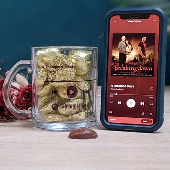 Personalised Valentines Spotify Mug And Chocolates, 3 of 7