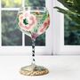 Hand Painted Floral Gin Glass, thumbnail 4 of 5