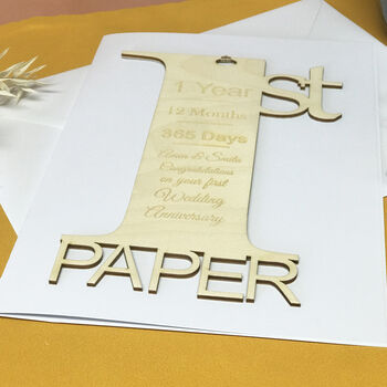 Personalised Paper 1st Anniversary Card, 10 of 10
