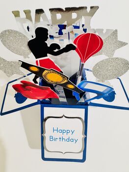 Boxing Themed 3D Birthday Card, 2 of 4