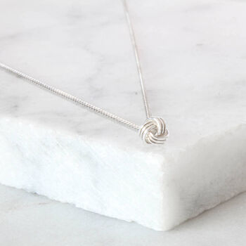 Sterling Silver 30th Birthday Knot Necklace, 3 of 7