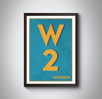 W2 Postcode Paddington London Print, 5 of 10