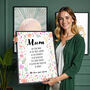 October Birthday Cosmos Birth Flower Affirmations Gift For Mum Print, thumbnail 4 of 8