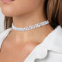 Swarovski Crystal Three Row Choker Necklace, thumbnail 1 of 3