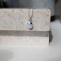 Pink Opal Gemstone Birthstone Necklace, thumbnail 3 of 12