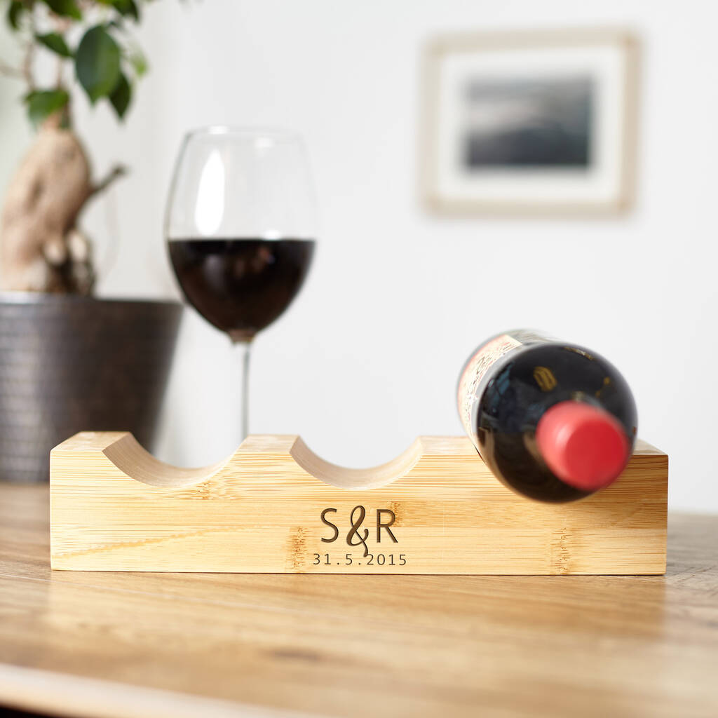 Personalised Couples Initials Wine Rack
