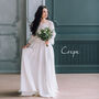 Floor Length Bridal Skirt With Pockets – Crepe, Satin Or Chiffon, thumbnail 7 of 12