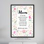June Rose Birth Flower Positive Affirmations Gift For Mum Print, thumbnail 7 of 7