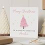 Personalised Penguin Christmas Card For Girl Daughter, thumbnail 1 of 7