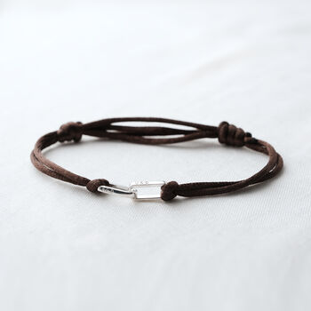 Men's Personalised Family Links Cord Bracelet, 2 of 4