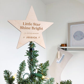 Shine Bright Little Star, In Loving Memory Tree Topper, 2 of 7