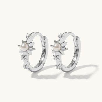 Guiding Star Hoops Silver Or 18ct Gold Plated, 4 of 7