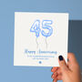 45th Wedding Anniversary Card For Husband Wife, thumbnail 2 of 5