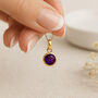 Personalised Gold Plated Sterling Silver Amethyst Pendant Necklace: February Birthstone, thumbnail 1 of 11