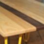 Hairpin Leg Coffee Table Solid Ash Oak Walnut Stripe, thumbnail 7 of 10