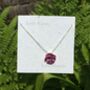 Pansy Pink Flower Pendant Necklace, thumbnail 3 of 5