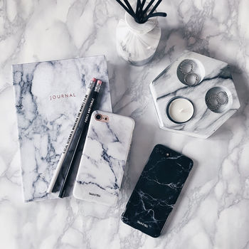 Set Of Two White And Black Marble iPhone Cases, 2 of 6