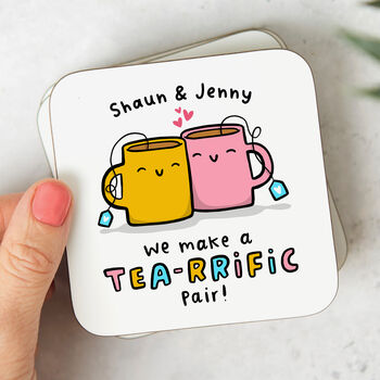Personalised Mug 'We Make A Tea Rrific Pair', 2 of 2