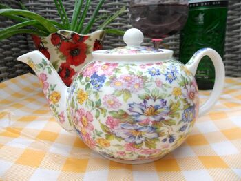 Two Cup Teapot In Mille Flleure Design, 6 of 12