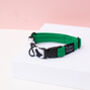 Cow Print And Green • Padded Dog Collar, thumbnail 1 of 5