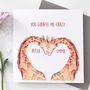 Personalised Giraffe Valentine's Day Card, thumbnail 1 of 3