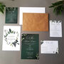 Greenery Wedding Invitations With Inserts Sample, thumbnail 1 of 6