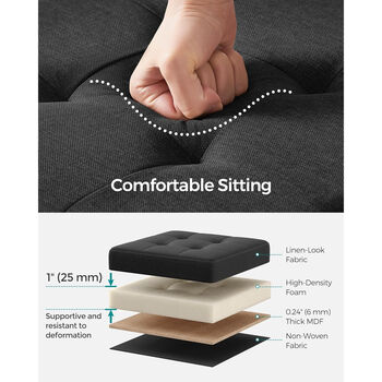 Foldable Ottoman Footrest With Storage Cube, 5 of 9