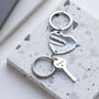 Engraved 'The Key To My Heart' Photo Keyring Duo, thumbnail 2 of 4