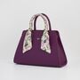 Floral Engravings Large Plum Tote, thumbnail 3 of 6