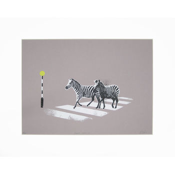 Zebra Crossing Screen Print, 3 of 3