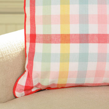 Extra Large Gingham Scatter Cushion, 6 of 6