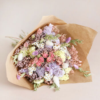 Luxury Pastel Dried Flower Bouquet, 4 of 9