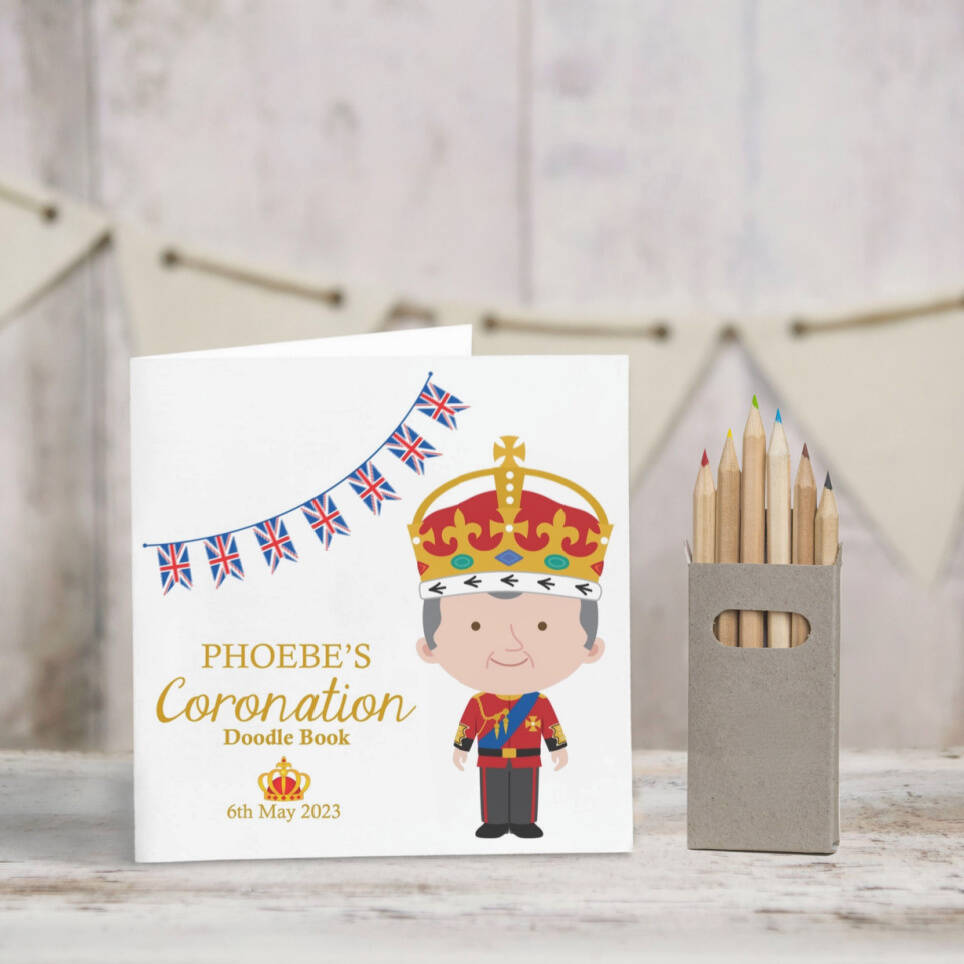 King Charles Coronation Doodle Book, 1 of 3