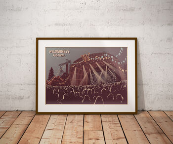 Wilderness Festival Oxfordshire Travel Poster Art Print, 6 of 8