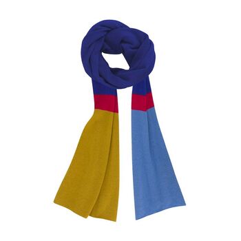 Luxury Soft Scarf In Wool And Cashmere In Multi Colours, 3 of 4