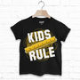 Kids Rule Children's Slogan T Shirt, thumbnail 1 of 3
